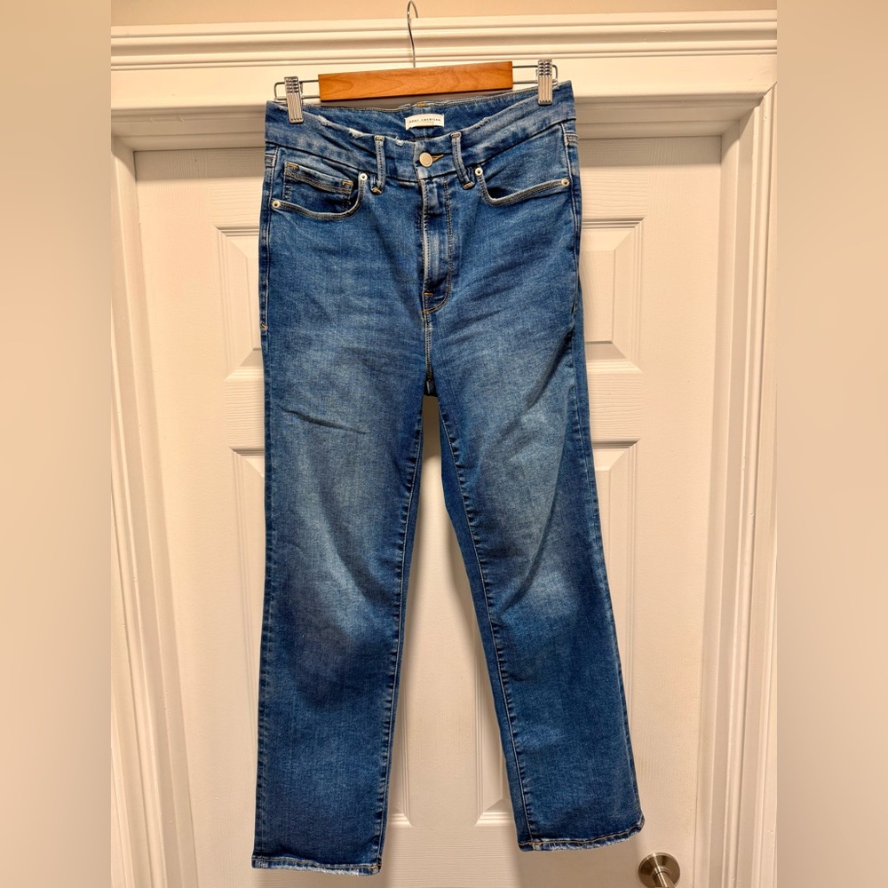 Good American Always Fits Good Legs Straight Jeans